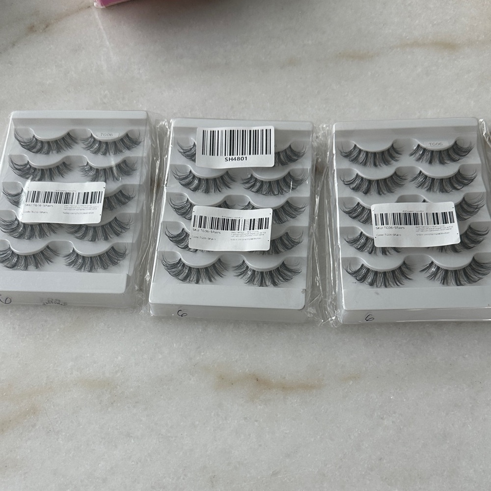 3 Sets of False Eyelashes Strips